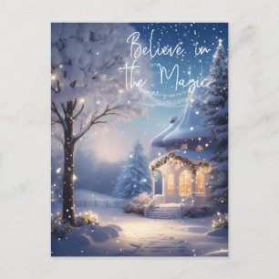 Cartão Postal De Festividades Cartão de Natal com Luzes Mágicas e Festivas