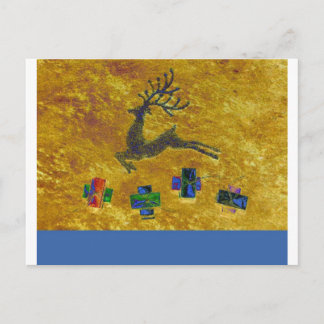Cartão Postal De Festividades Cartão de Natal da rena