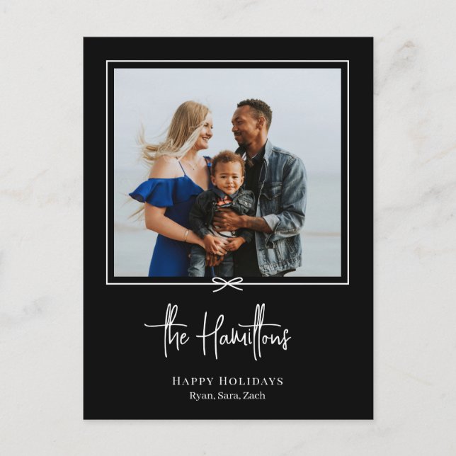 Cartão Postal De Festividades Cartão de Natal de Férias de Presente Moderno (Frente)