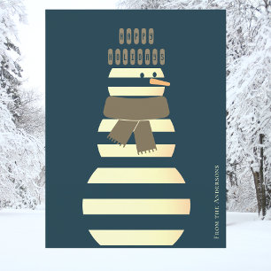 Cartão Postal De Festividades Cartão de Natal de Férias Felizes Homem de Neve
