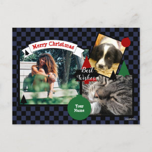 Cartão Postal De Festividades Cartão de Natal de Fundo Verificado HAMbyWG