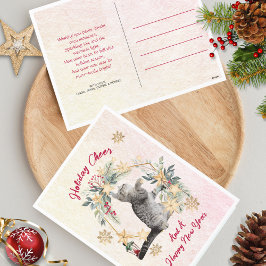 Cartão Postal De Festividades Cartão de Natal de Gato Malhado – Desenho de Grina