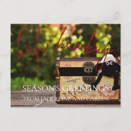 Cartão Postal De Festividades Cartão de Natal De Humbug Do Red Glitter