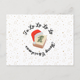 Cartão Postal De Festividades Cartão de Natal de Mahjong