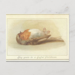 Cartão Postal De Festividades Cartão de Natal de Pássaro morto