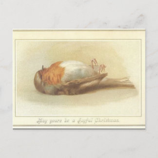 Cartão Postal De Festividades Cartão de Natal de Pássaro morto