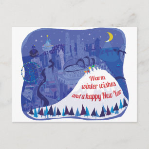 Cartão Postal De Festividades Cartão de Natal de Seattle, Monte Rainier