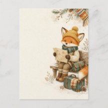 Cartão de Natal de Viagens de Inverno Aconchegante