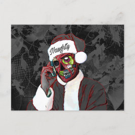 Cartão Postal De Festividades Cartão de Natal de Zumbi Travesso