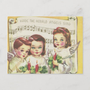 Cartão Postal De Festividades Cartão de Natal do Coro Vintage