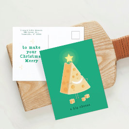 Cartão Postal De Festividades Cartão de Natal do Grande Queijo