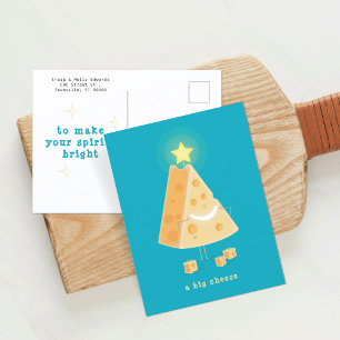 Cartão Postal De Festividades Cartão de Natal do Grande Queijo