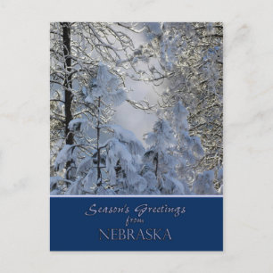 Cartão Postal De Festividades Cartão de Natal do Nebraska/cartões de posto esp