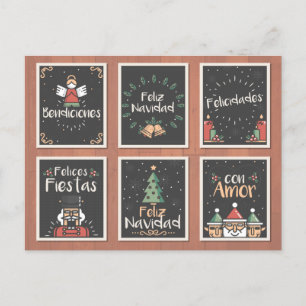 CARTÃO POSTAL DE FESTIVIDADES CARTÃO DE NATAL ESPANHOL FELIZ NAVIDAD