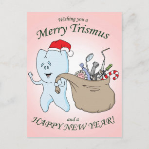 Cartão Postal De Festividades Cartão de Natal "Feliz Trismus"