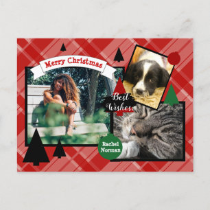 Cartão Postal De Festividades Cartão de Natal HAMbyWG Candy Cane