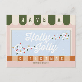 Cartão Postal De Festividades Cartão de Natal Holly Jolly