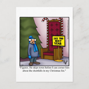 Cartão Postal De Festividades Cartão de Natal Humor de papais noeis