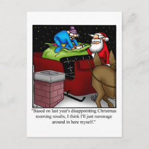 Cartão Postal De Festividades Cartão de Natal Humor de papais noeis