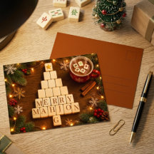 Cartão de Natal Merry Mahjong 