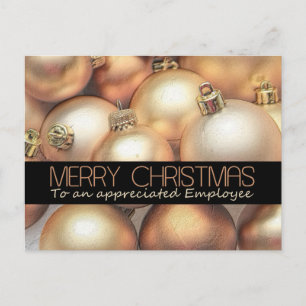 Cartão Postal De Festividades Cartão de Natal Merry para Funcionários