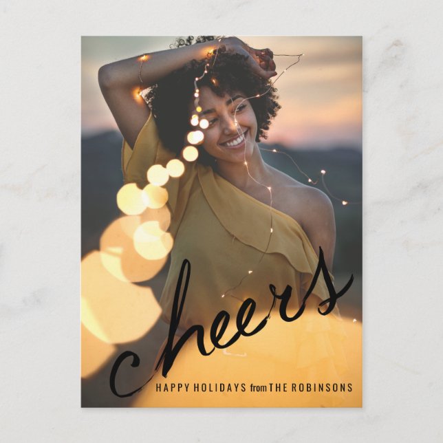 Cartão Postal De Festividades Cartão de Natal moderno e simples (Frente)