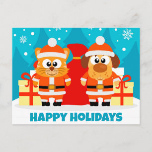 Cartão Postal De Festividades Cartão de Natal para Negócios de Pet