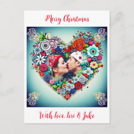 Cartão Postal De Festividades Cartão de Natal para novos Casais