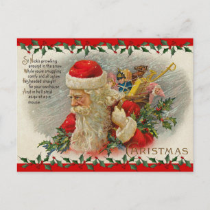 Cartão Postal De Festividades Cartão de Natal para papais noeis