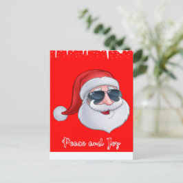 Cartão Postal De Festividades Cartão de Natal Paz e Alegria Vermelho