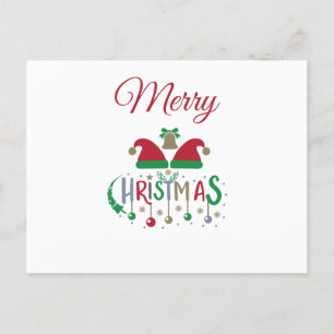 Cartão Postal De Festividades Cartão de Natal Personalizado Chapéus de Papai Noe