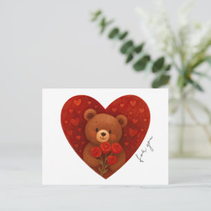 Cartão Postal De Festividades Cartão de Natal Personalizado do Ursinho de Pelúci