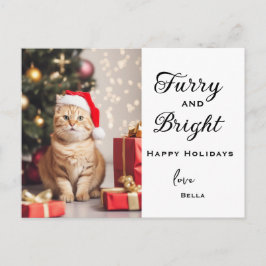 Cartão Postal De Festividades Cartão de Natal Pet Photo - Férias Personalizadas