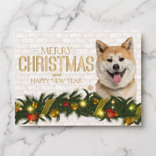 Cartão Postal De Festividades Cartão de Natal Shiba Inu