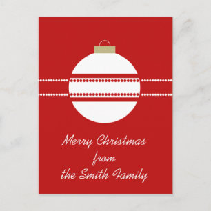 Cartão Postal De Festividades Cartão de Natal Simples para Encomenda Chic