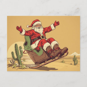 Cartão Postal De Festividades Cartão de Natal Vintage do Sudoeste