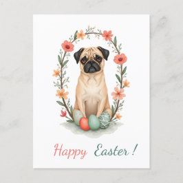 Cartão Postal De Festividades Cartão de páscoa com a fotografia de um cão