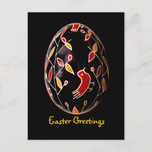 Cartão Postal De Festividades Cartão de Páscoa Pintado de Ovo Ucraniano Pysanky