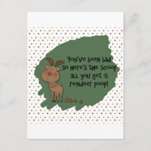 Cartão Postal De Festividades Cartão de Poop de Rebelde Natal Engraçado