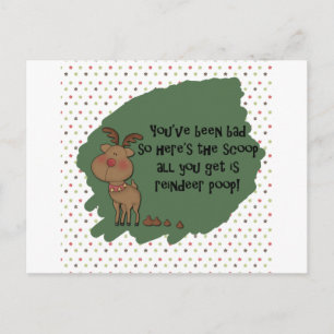 Cartão Postal De Festividades Cartão de Poop de Rebelde Natal Engraçado
