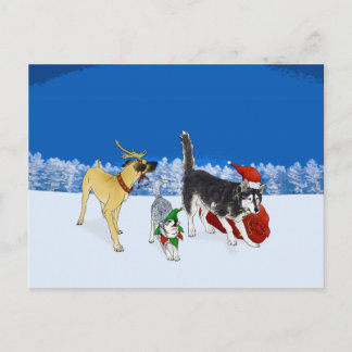 Cartão Postal De Festividades Cartão de Posto da Tripulação de Natal