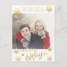 Cartão Postal De Festividades Cartão de Posto de Feriado de feliz e Neve Brilhan