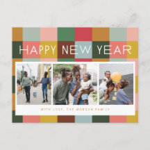 Cartão de Posto de Férias Coloridas