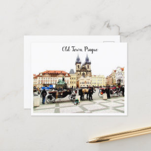 Cartão Postal De Festividades Cartão de Posto de Férias da Cidade Antiga de Prag