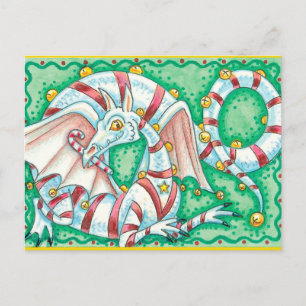 Cartão Postal De Festividades Cartão de Posto de Natal do Dragão Strike Holiday