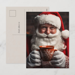 Cartão Postal De Festividades Cartão de Posto de Natal Feliz para Papai Noel