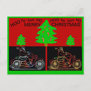 Cartão Postal De Festividades Cartão de Posto de Natal para motocicletas