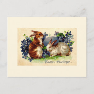 Cartão Postal De Festividades Cartão de Posto Vintage Easter Bunny