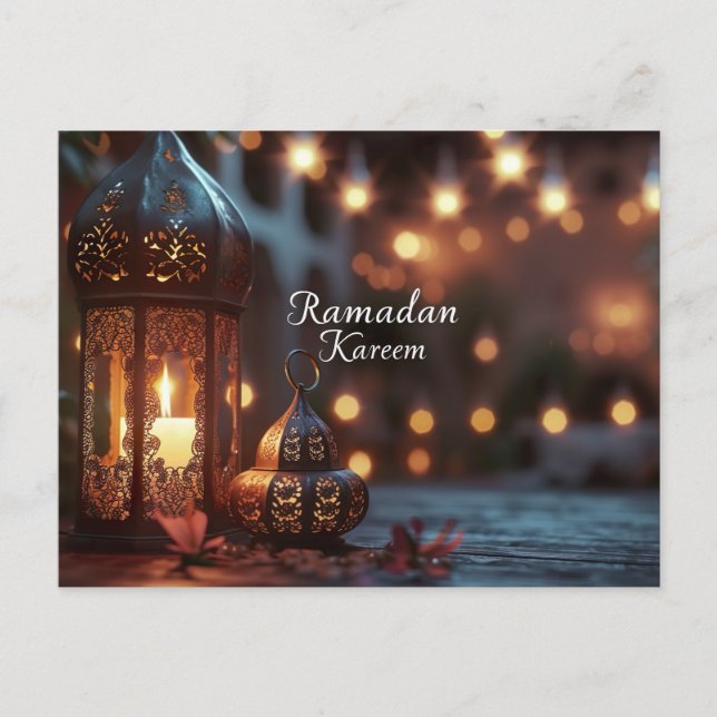 Cartão Postal De Festividades Cartão de Ramadan Kareem (Frente)