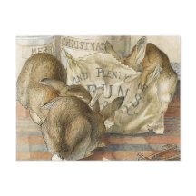 Cartão de Receita de Bunnies de Natal